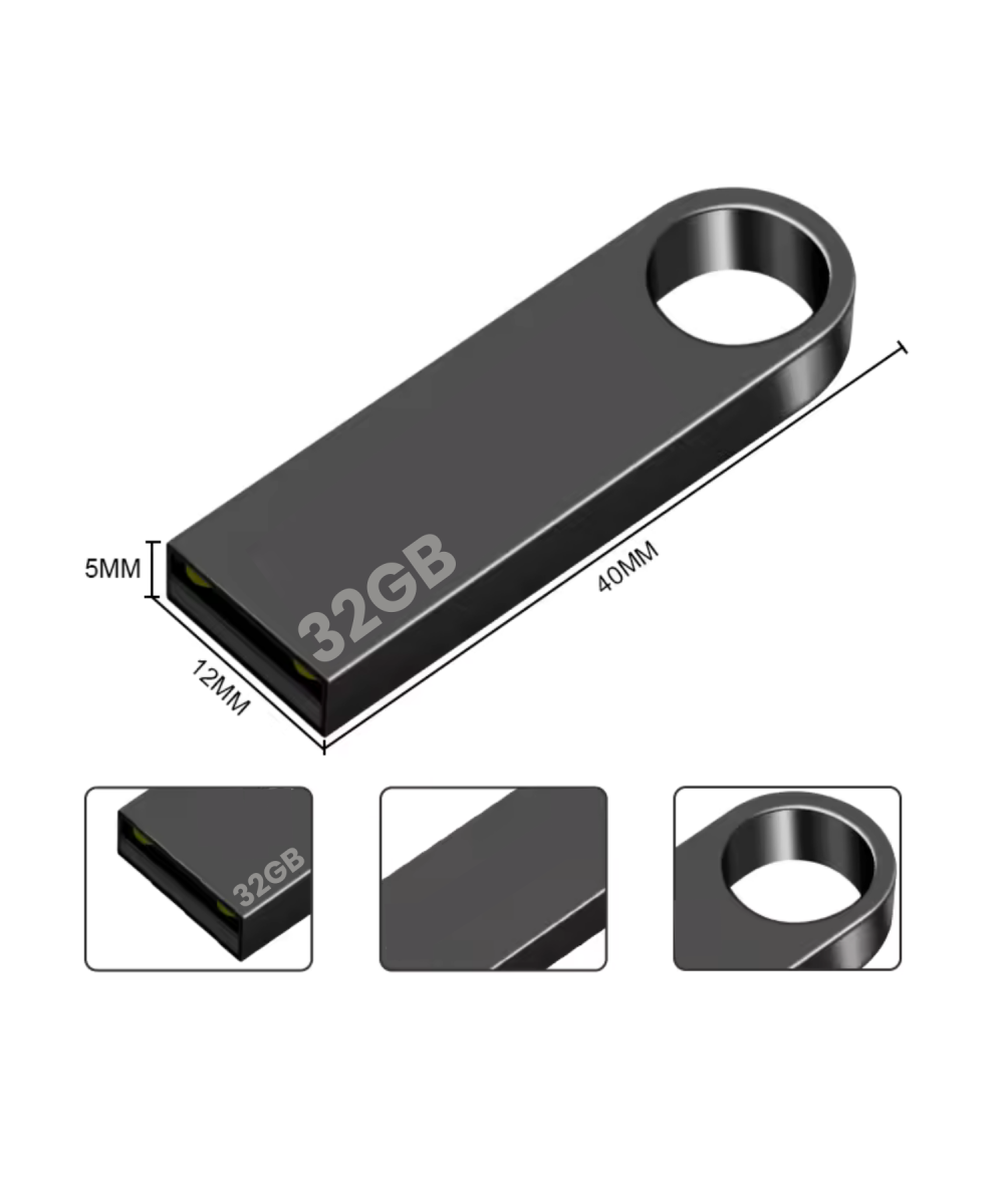 Concord 32GB USB 2.0 Flash Bellek | Dayanıklı Metal Kasa, Hızlı ve Güvenli Depolama Taşınabilir Depolama