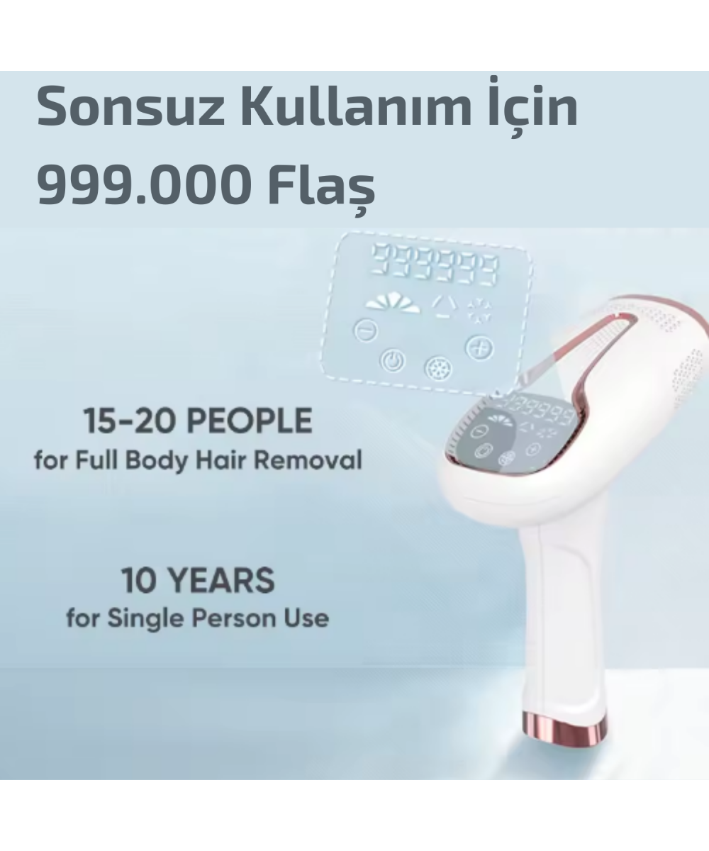 BRL- 10 IPL Buz Lazer Epilasyon Cihazı – 999.999 Atım Dokunmatik Ekran Ağrısız Otomatik Manuel Modlu