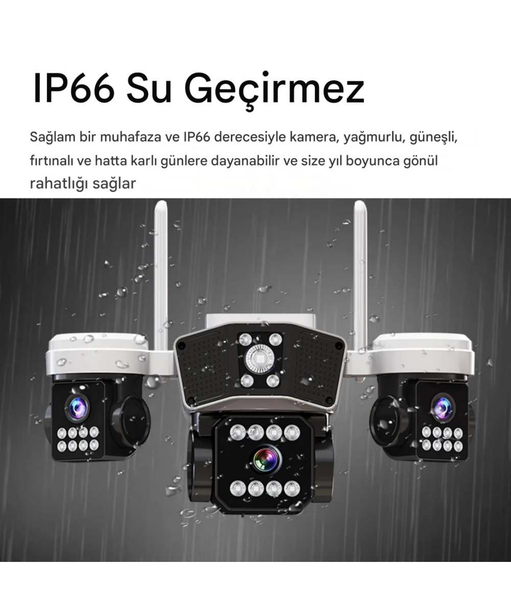 O-Kam 8080 Wifi 6mp Dual Lens Ip Güvenlik Kamerası 128 GB| Hareketli Kablosuz, Gece Görüşü, Kişi Takibi, Türkçe Sesli Görüşme Dış Iç Kamera