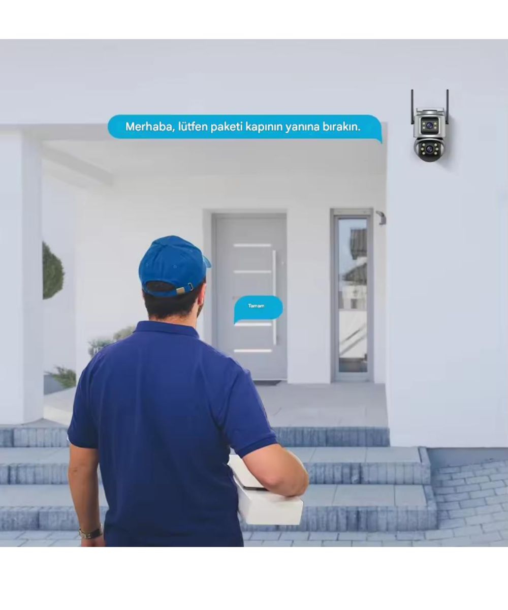 XMCAM 4lü Güvenlik Kamera Seti Dual Lens WiFi Kayıt Cihazı 1TB HDD Gece Görüşlü Su Geçirmez