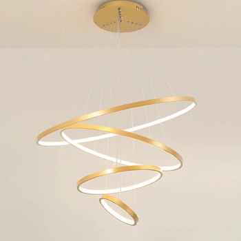 Led Avize Sarkıt Gold - Aslı 80 cm