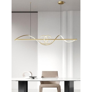 Led Avize Sarkıt Gold - Capri 120 cm
