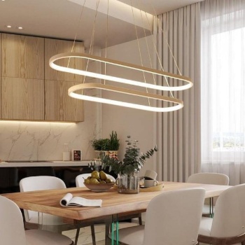 Led Avize Sarkıt Gold - Göcek 120 cm
