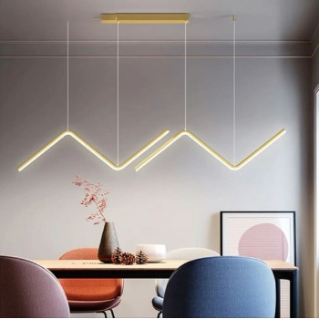 Led Avize Sarkıt Gold - Sarsala 120 cm