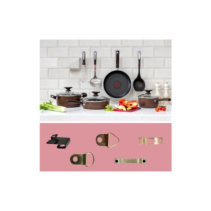 4 Adet Ultra Güçlü Vantuzlu Yapışkan Çerçeve Resim Askısı Yapışkanlı Askı Paslanmaz Çelik