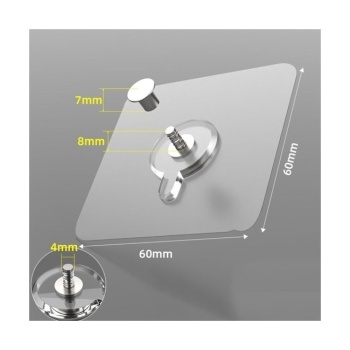 4 Adet Ultra Güçlü Vantuzlu Yapışkan Çerçeve Resim Askısı Yapışkanlı Askı Paslanmaz Çelik