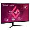 32 VIEWSONIC VX3218C-2K GAMING 1MS 165HZ 2XHDMI 1XDP QHD 2560X1440 HOPARLOR CERCEVESIZ CURVED VESA SİYAH