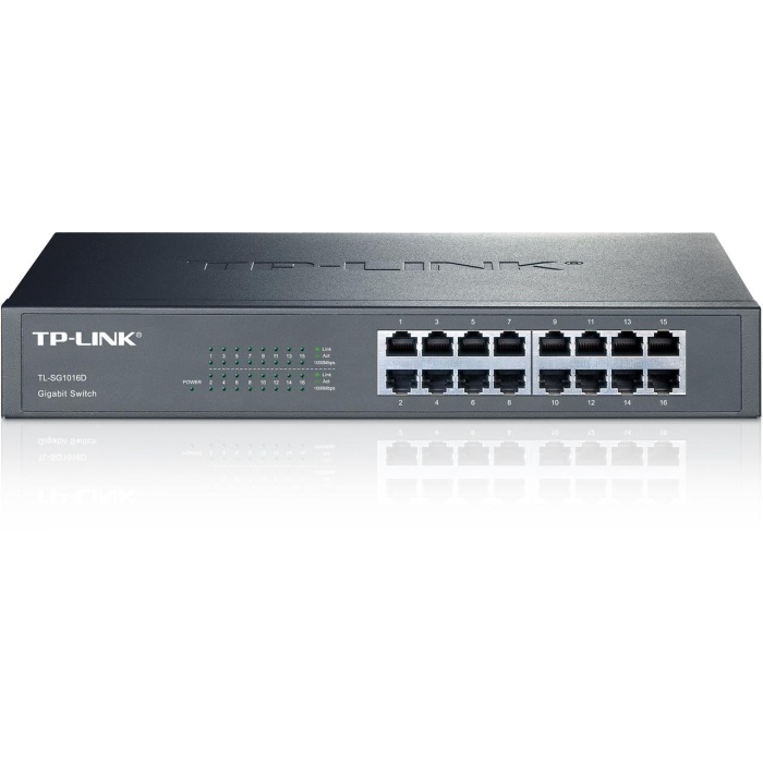TP-LINK TL-SG1016D 16 PORT GIGABIT DESKTOP RACKMOUNT SWITCH