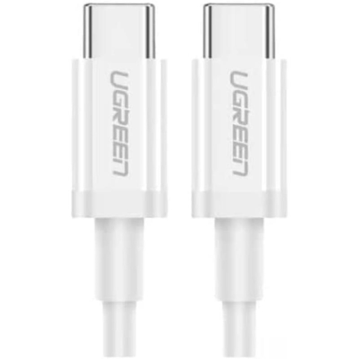 UGREEN USB-C 60W 3A QC PD HIZLI ŞARJ KABLOSU 1 MT BEYAZ 60518