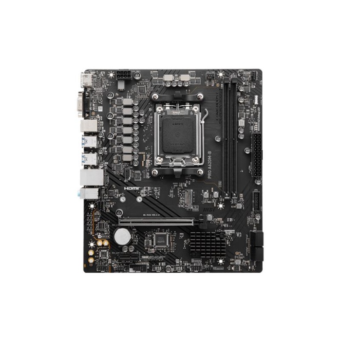MSI PRO A620M-B DDR5 6800MT/S 1XVGA 1XHDMI 1XM.2 USB3.2 MATX AM5 (AMD 7000,8000 VE 9000 SERİ İŞLEMCİ UYUMLU)
