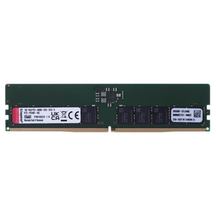 16 GB KINGSTON DDR54800MHZ DIMM CL40 1RX8 1.1V KTD-PE548E-16G