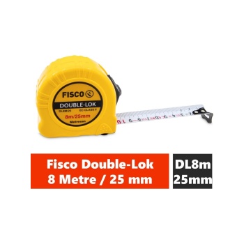 Fisco Double-Lok 8 Metre / 25 mm Çelik Şerit Metre