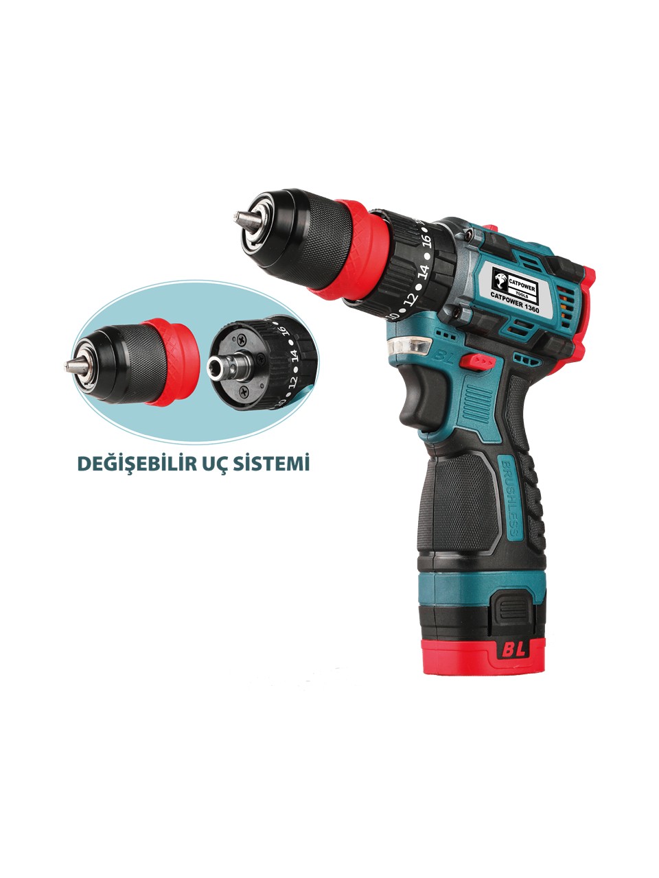 CATPOWER  1360 16 V Li-Ion 2.0 Ah Kömürsüz Akülü Vidalama