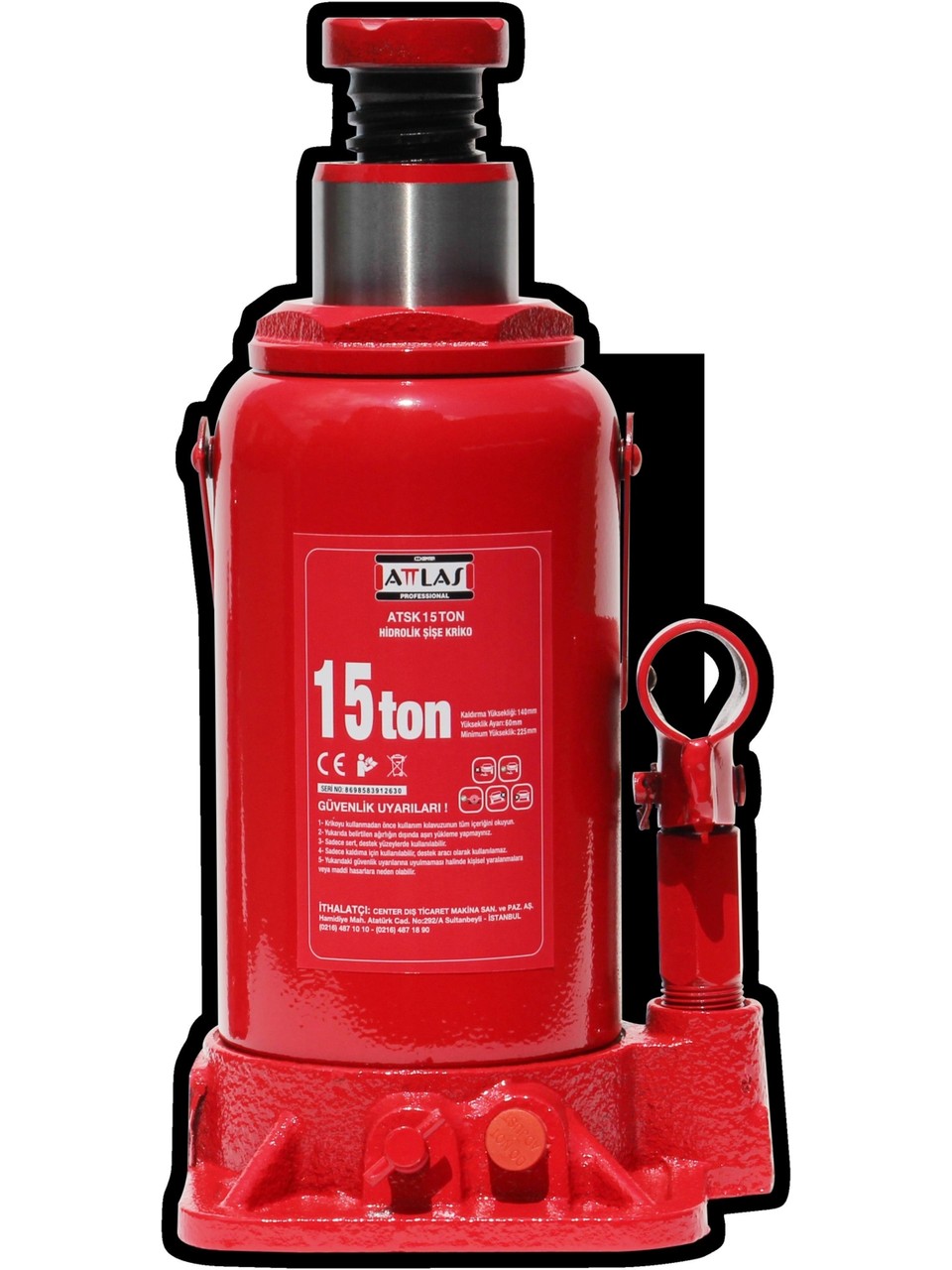 Attlas Atsk 15 Ton Hidrolik Şişe Kriko - A1201007
