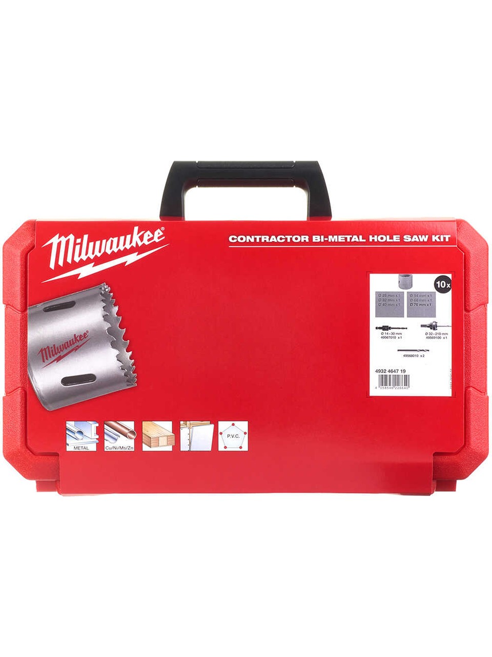 Milwaukee Panç BI-Metal Set Contractor Seri 10PC- 4932464719