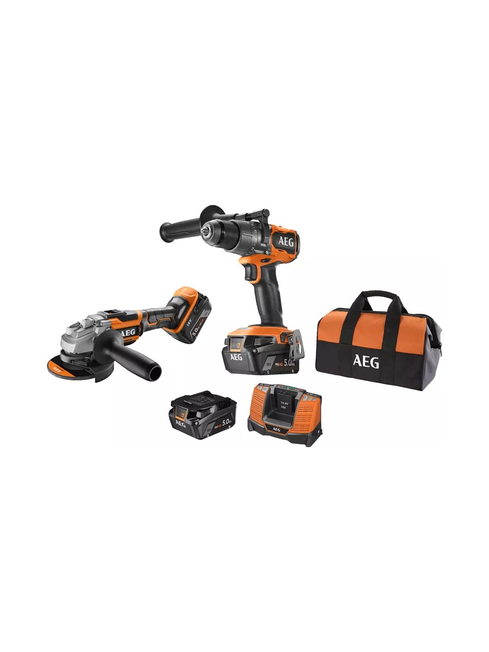 AEG JP18A2-502B 18V Akülü Set BSB18C3BL+BEWS18-125BLX- 4935480951