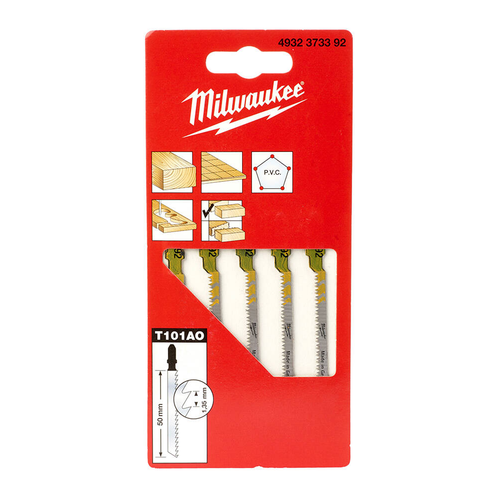 Milwaukee Dekupaj Bıçağı T101AO 50M Parke Laminat 5li HCS- 4932373392