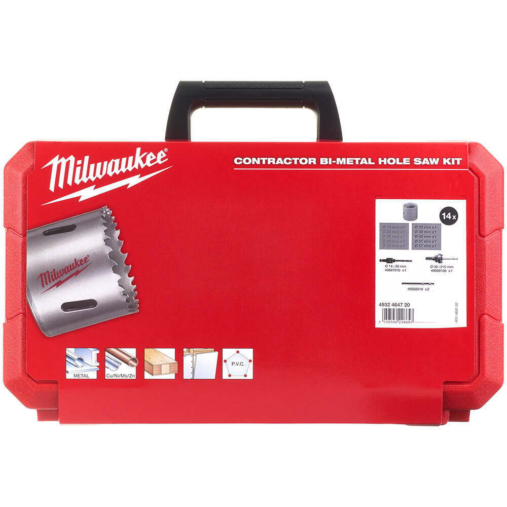Milwaukee 14 Parça Contractor Bi-Metal Panç Seti - 4932464720