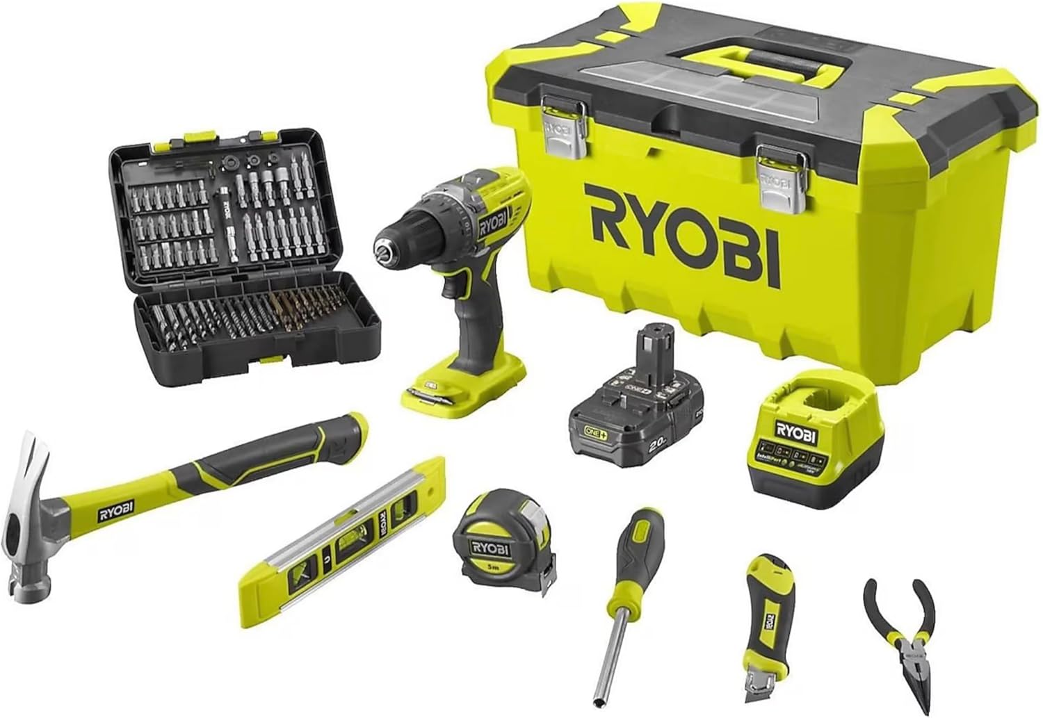 Ryobi R18PD3-120TAH 18V 2.0Ah Tek Akülü Darbeli Matkap Set - 5133005505