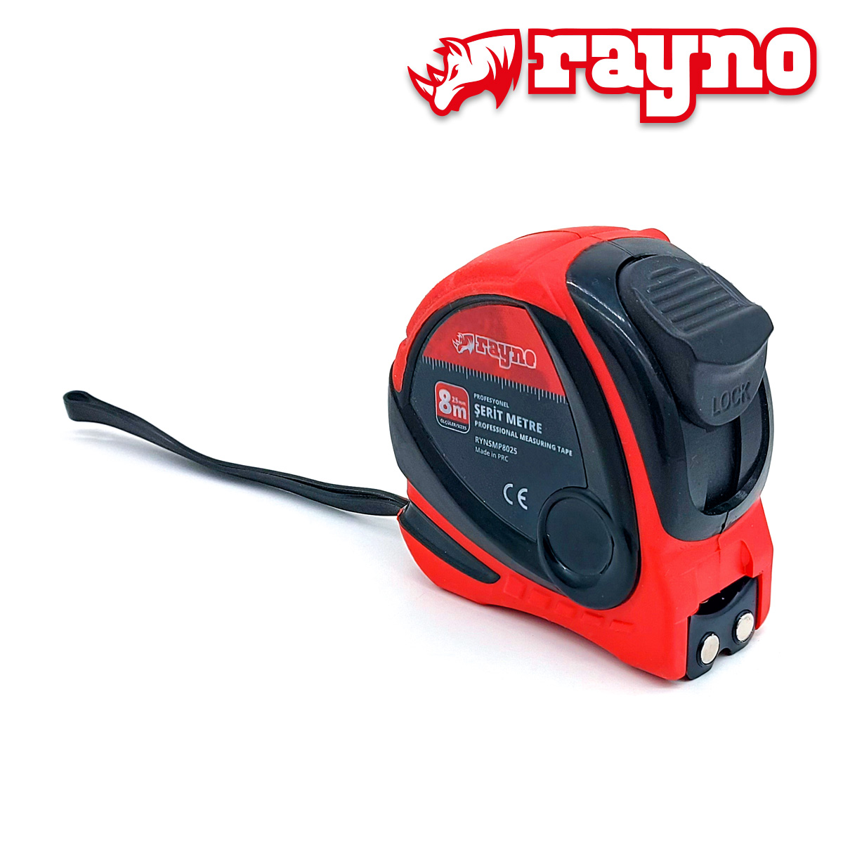Rayno Profesyonel Şerit Metre 8m x 25mm - 8025