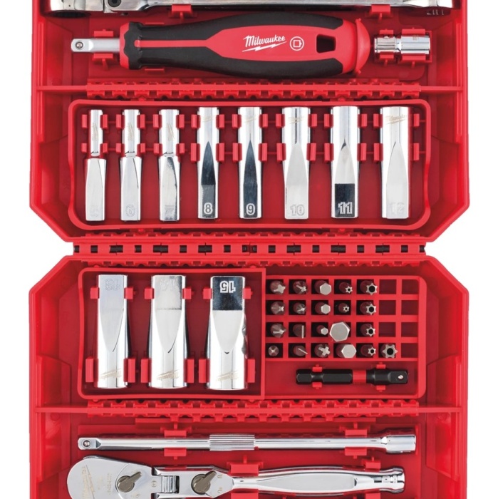 Milwaukee 1/4 Cırcır Tornavida Kollu Lokma Set 42 Parça- 4932498382