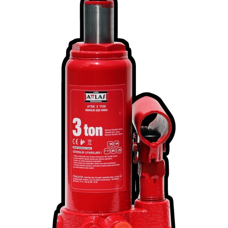 Attlas Atsk 3 Ton Hidrolik Şişe Kriko - A1201002