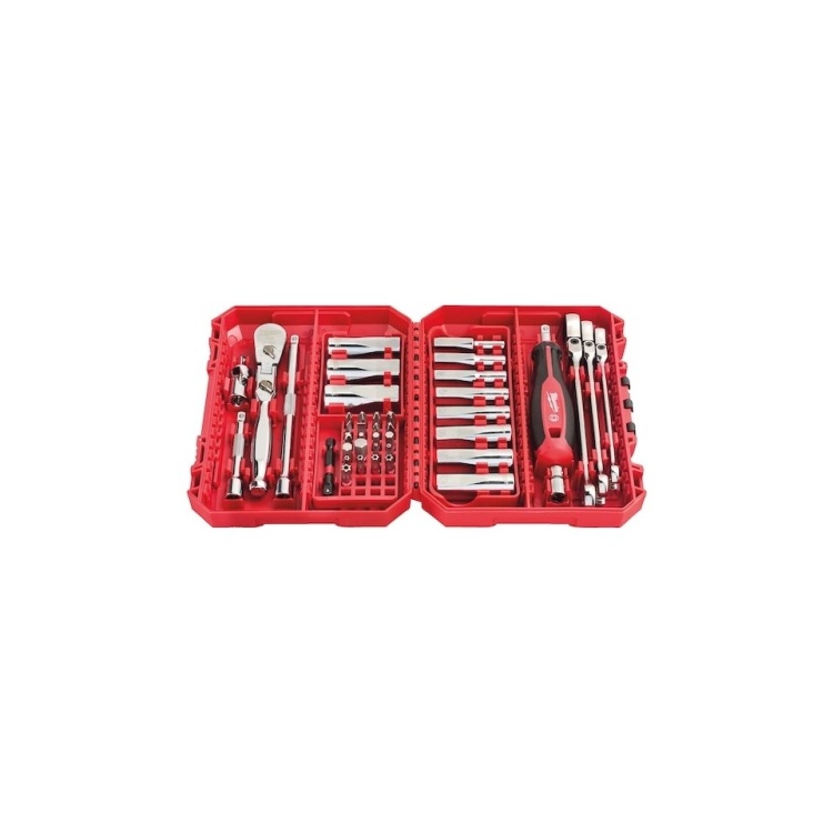 Milwaukee 1/4 Cırcır Tornavida Kollu Lokma Set 42 Parça- 4932498382