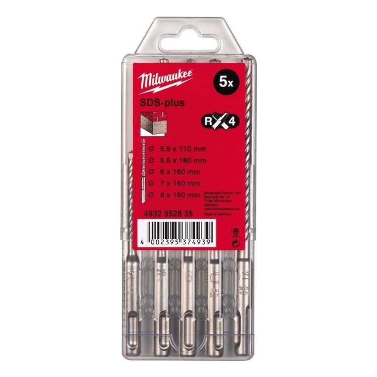 Milwaukee SDS-Plus MX4 Elmas Matkap Ucu Seti (5 Parça)- 4932352833