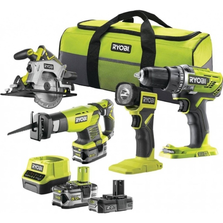 Ryobi RCK184-252S 18V 4lü Set (R18DD3+RRS1801M+RWSL1801+RLF18+RB18L20+RB18L50+RC18120)- 5133005692