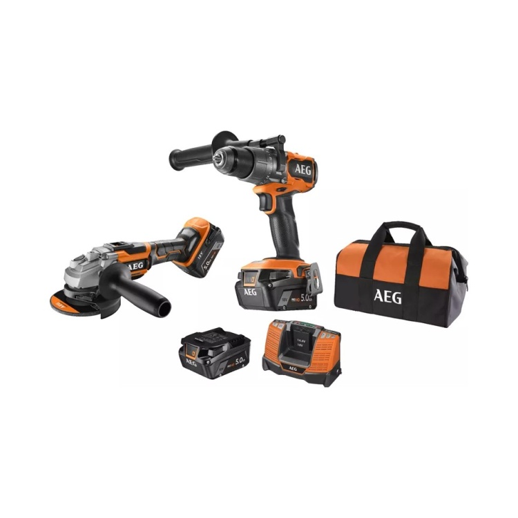 AEG JP18A2-502B 18V Akülü Set BSB18C3BL+BEWS18-125BLX- 4935480951