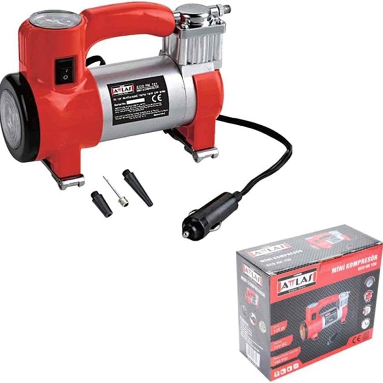 Attlas Eco Hk 150 Ledli Metal Araç Hava Kompresörü 100 Psi -