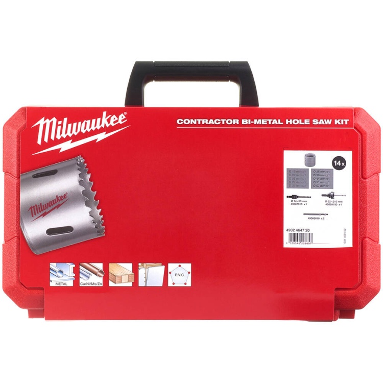 Milwaukee 14 Parça Contractor Bi-Metal Panç Seti - 4932464720