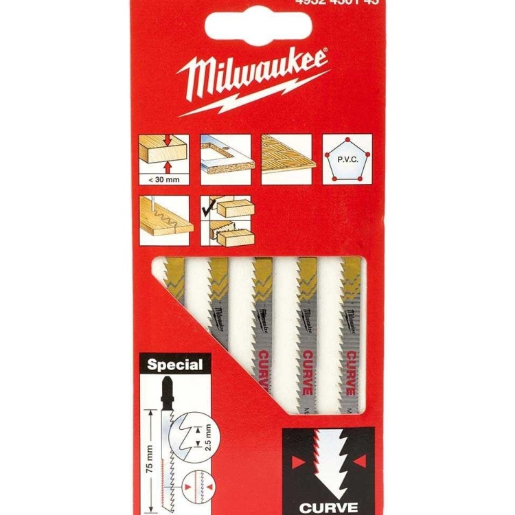 Milwaukee Dekupaj Bıçağı Special 75MM Ahşap Çift Diş Kavisli- 4932430143