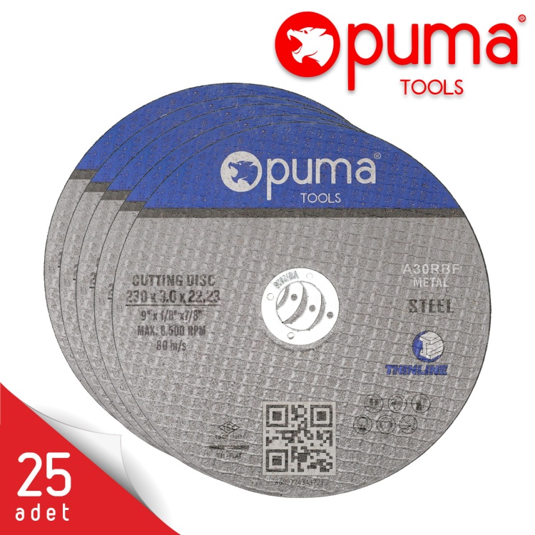Puma Tools Metal Kesici Taş 230x3.0x22.23 mm 25 adet