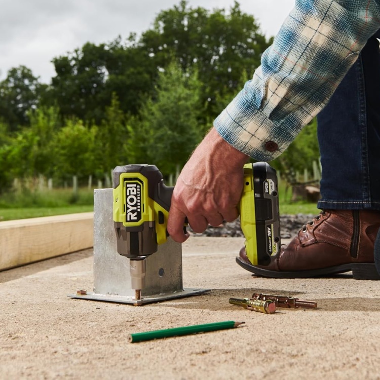 Ryobi RIW18CBL-0 Akülü Kömürsüz Somun Sıkma 1/2 (Akü ve Şarj Cihazı Dahil Değildir) - 5133006492