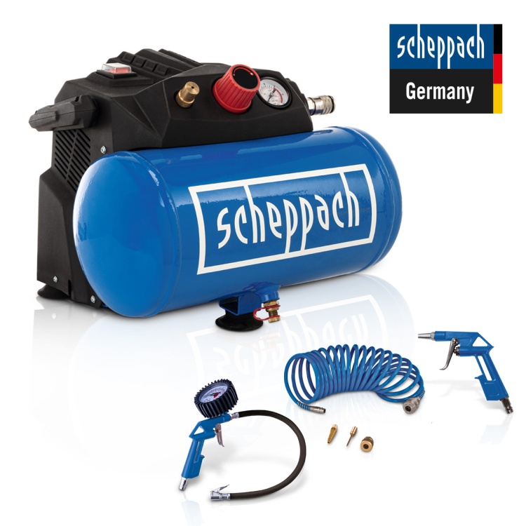 Scheppach HC06 Yağsız Hava Kompresörü 1200 W 8 Bar 6Lt- 5906153901