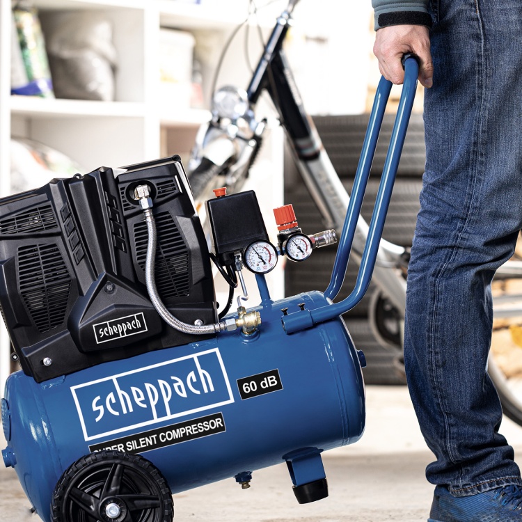 Scheppach HC25si Sessiz Kompresör 1100 W 8 Bar 24 Lt - 5906140901