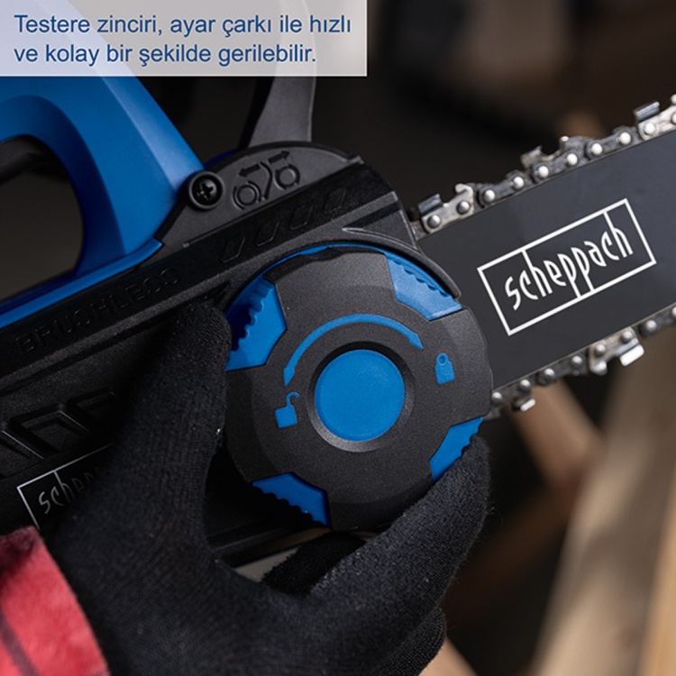 Scheppach BC-TCS200 1x4.0Ah Tek Akülü Ağaç Kesme Makinesi - 5910311400