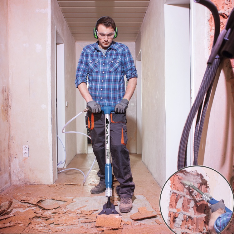 Scheppach AERO2SPADE Pnömatik Havalı Kırıcı 27joules 6.3 Bar + 5 parça - 5909601900