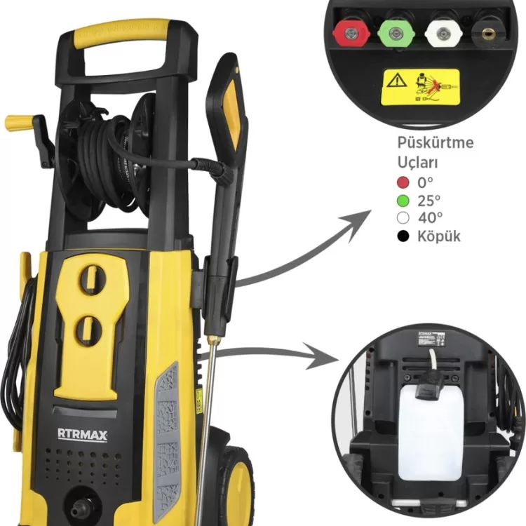 RTRMAX RTM716 Yüksek Basınçlı Yıkama 3200 W 225 Bar