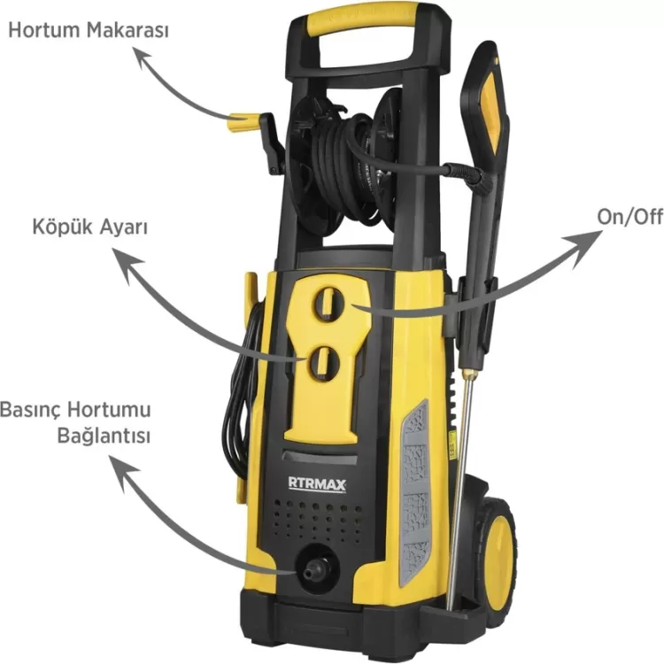 RTRMAX RTM716 Yüksek Basınçlı Yıkama 3200 W 225 Bar
