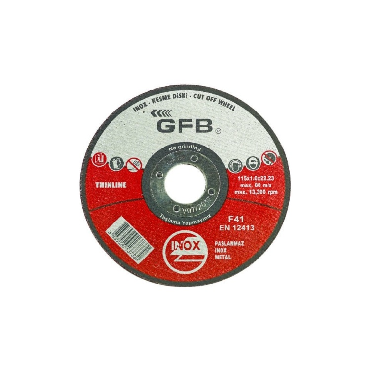 Gfb Metal Kesici Taş 180x1,6x22,23 Inox Kesme Taşı - 10 Adet - GFB2351