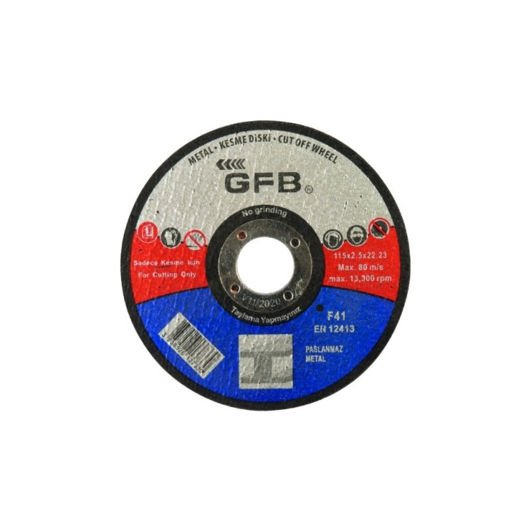 Gfb Metal Kesici Taş 115x2,5x22,23 Inox Kesme Taşı - 25 Adet - GFB2355