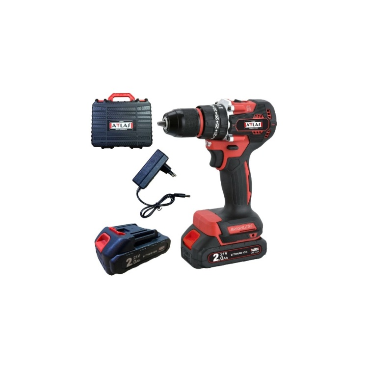 Attlas ATBL 16 - 202 C 16V 2x2.0Ah Çift Akülü Akülü Kömürsüz Darbeli Matkap 45 NM Tork - A0104083