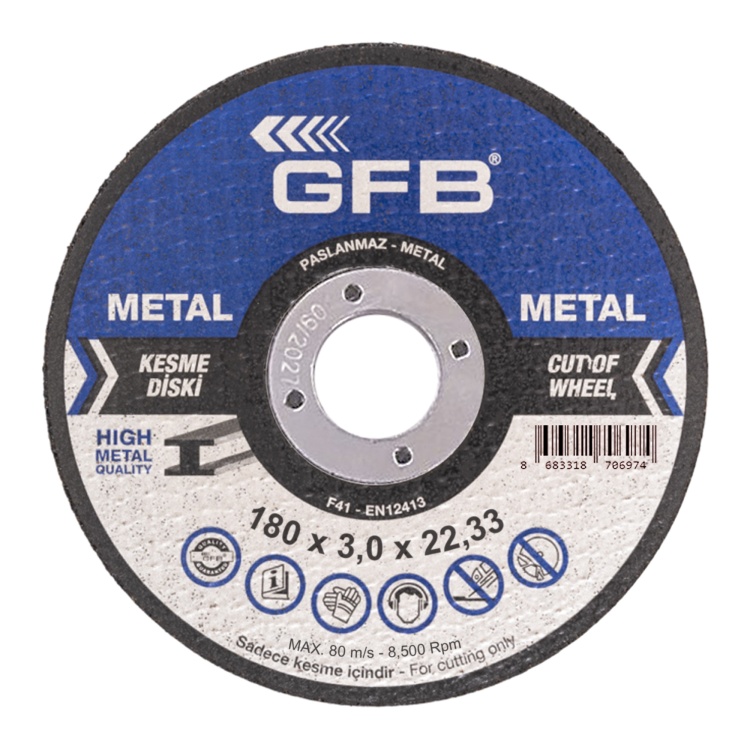 Gfb Metal Kesici Taş 180x3,0x22,23 - 5 Adet - GFB2356