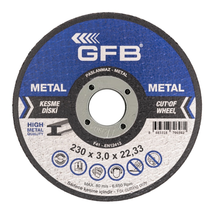 Gfb Metal Kesici Taş 230x3,0x22,23 - 5 Adet - GFB2357