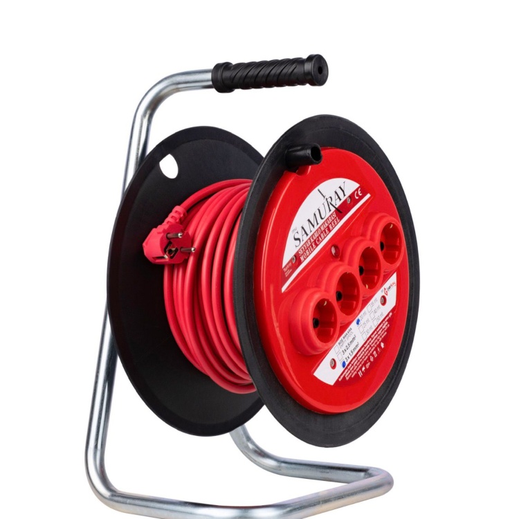 Samuray Seyyar Makaralı Uzatma Kablosu 3x1,5mm 35mt - 31535