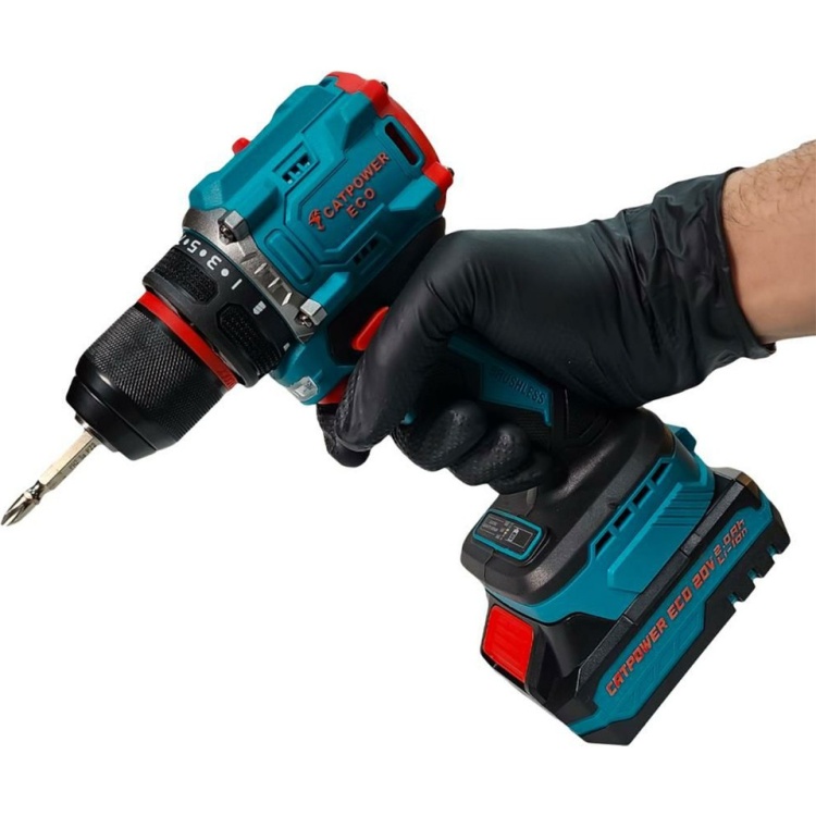 Catpower E1010 20V 2x2.0 Ah Çift Akülü Vidalama Kömürsüz Çift Vitesli 10 mm