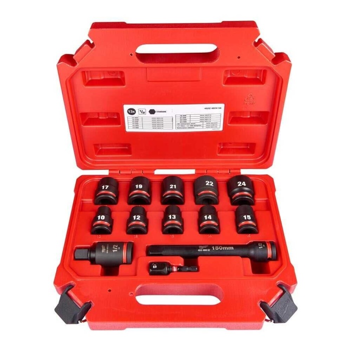 Milwaukee 13 Parça Shockwave 1/2 Darbeli Lokma Seti - 4932480456