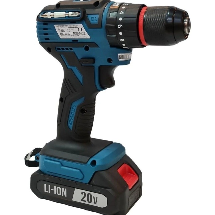 Catpower 1320 20 V 2.0 AH Kömürsüz Li-ion Çift Akülü Darbeli Vidalama